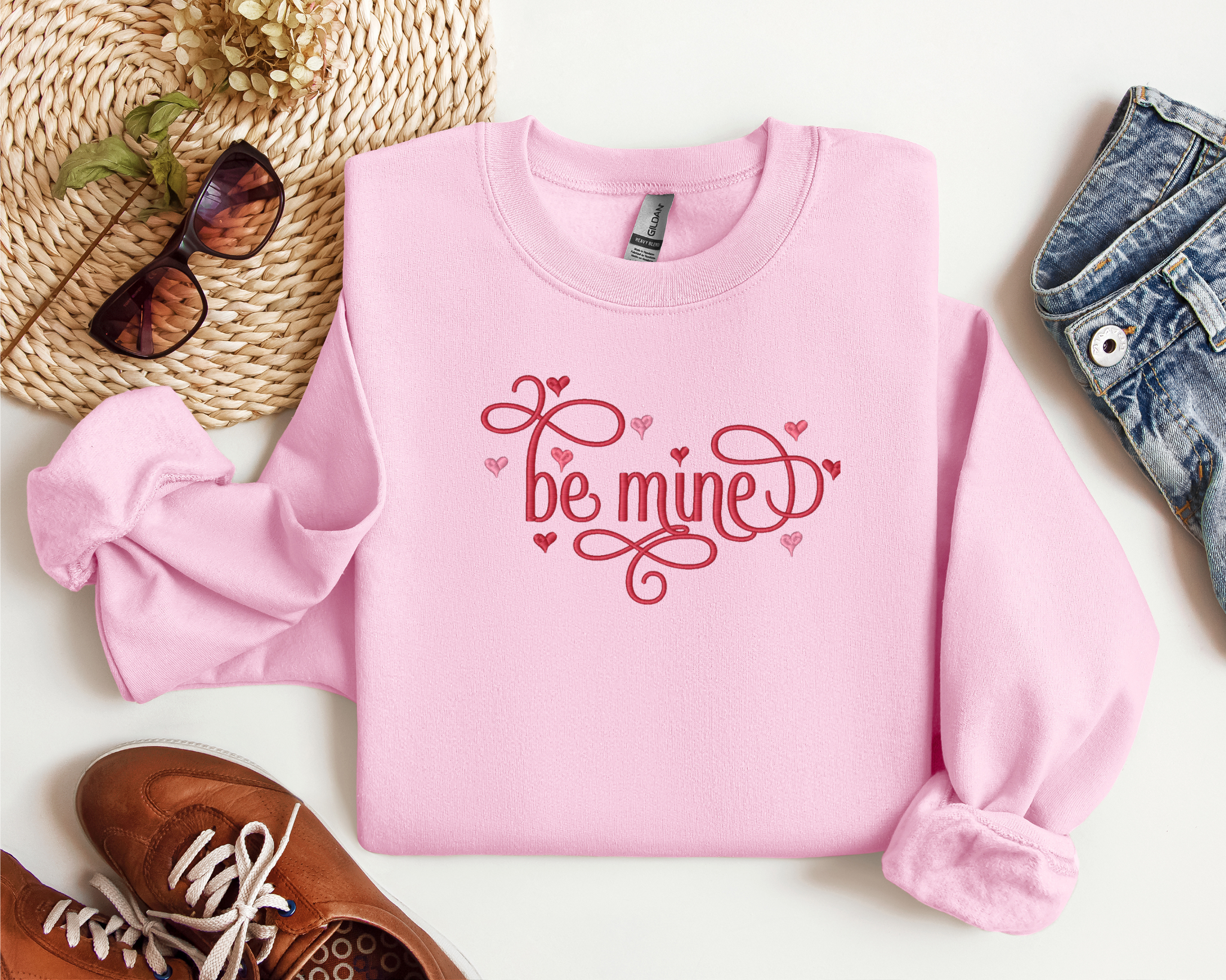 Be Mine Valentine's Day Sweatshirt - Express Your Love with Custom Embroidery