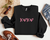 Embroider XOXO Valentine Day Sweatshirt