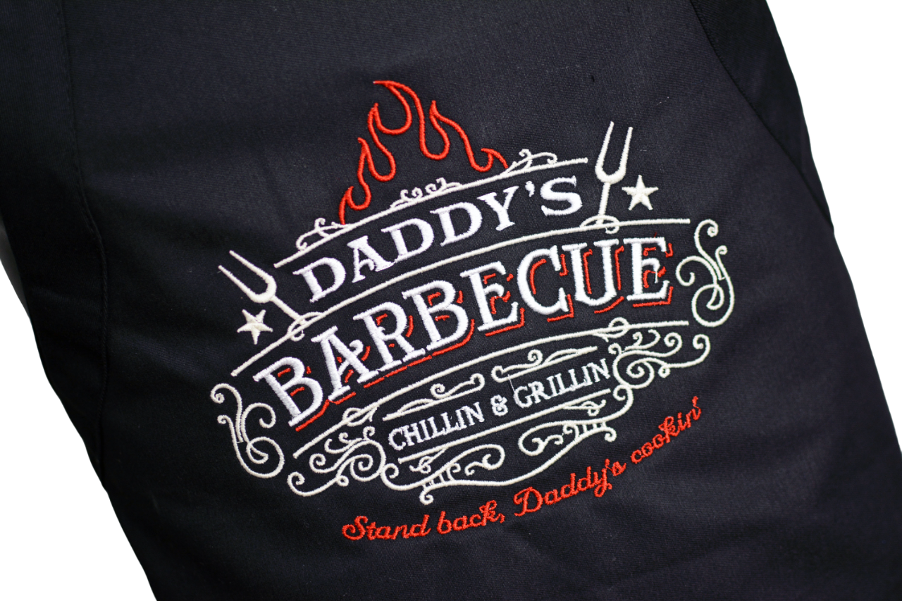 Embroidered Daddy Barbecue Apron