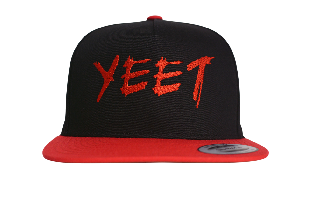 Adjustable embroidered YEET cap for wrestling fans and streetwear lovers