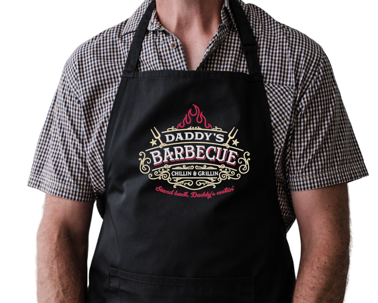 Embroidered Daddy Barbecue Apron