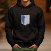 Adjustable pullover hoodie for Attack on Titan fans with Wings of Freedom design