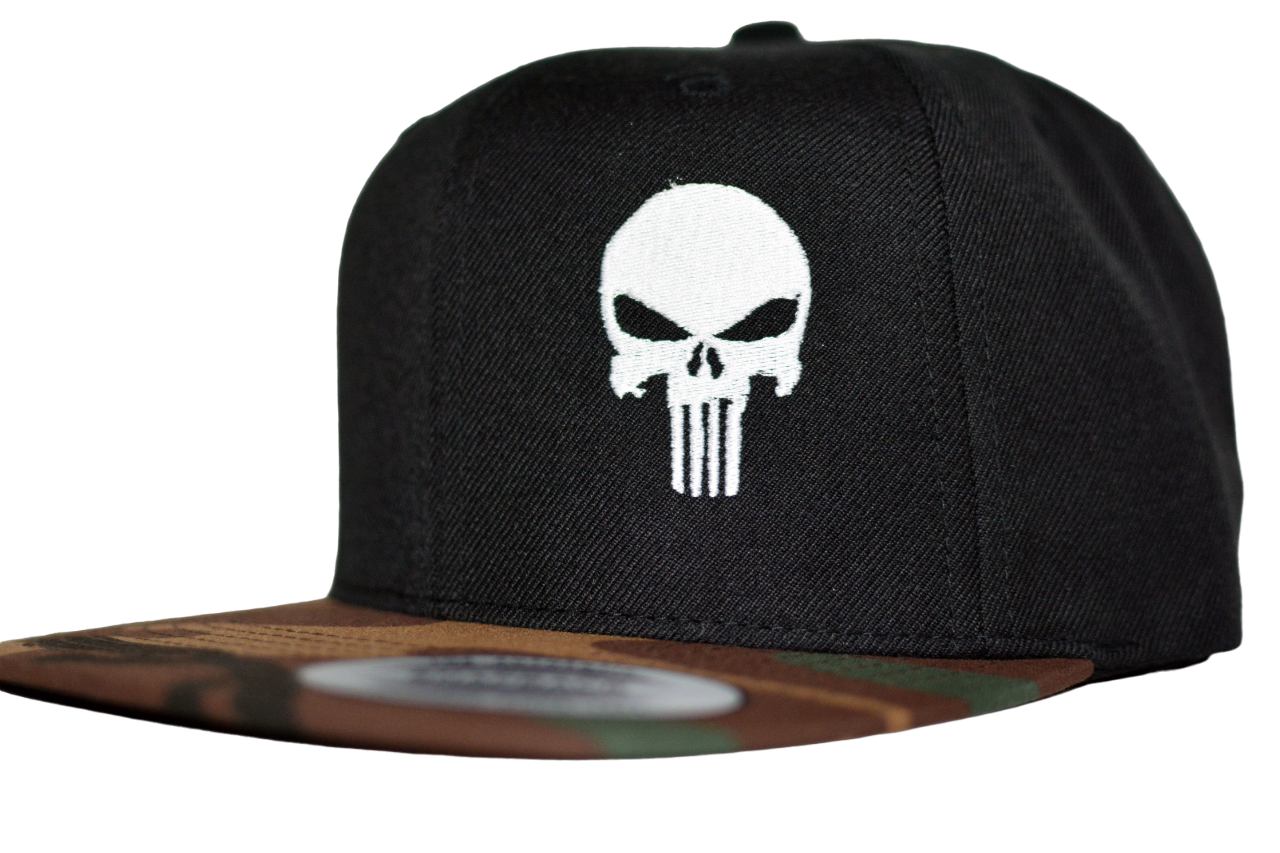 Punisher Skull Embroidered Snapback