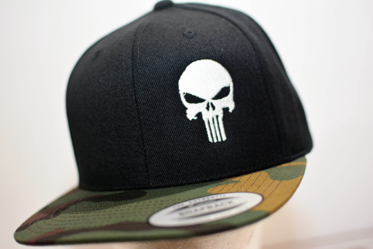 Punisher Skull Embroidered Snapback